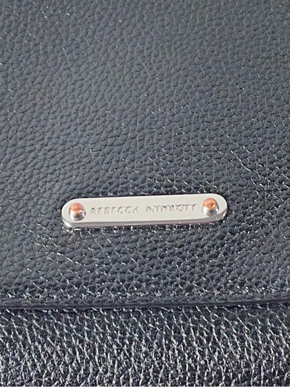 Rebecca Minkoff Black Leather Crossbody Bag with Silver Hardware - Picture 5 of 9